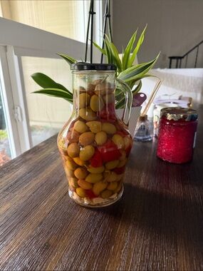 Decorative Jar with Mixed Olives